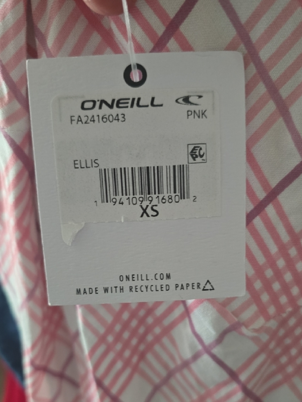 O'Neill Pink Plaid Lightweight Slip Dress - Picture 4 of 8